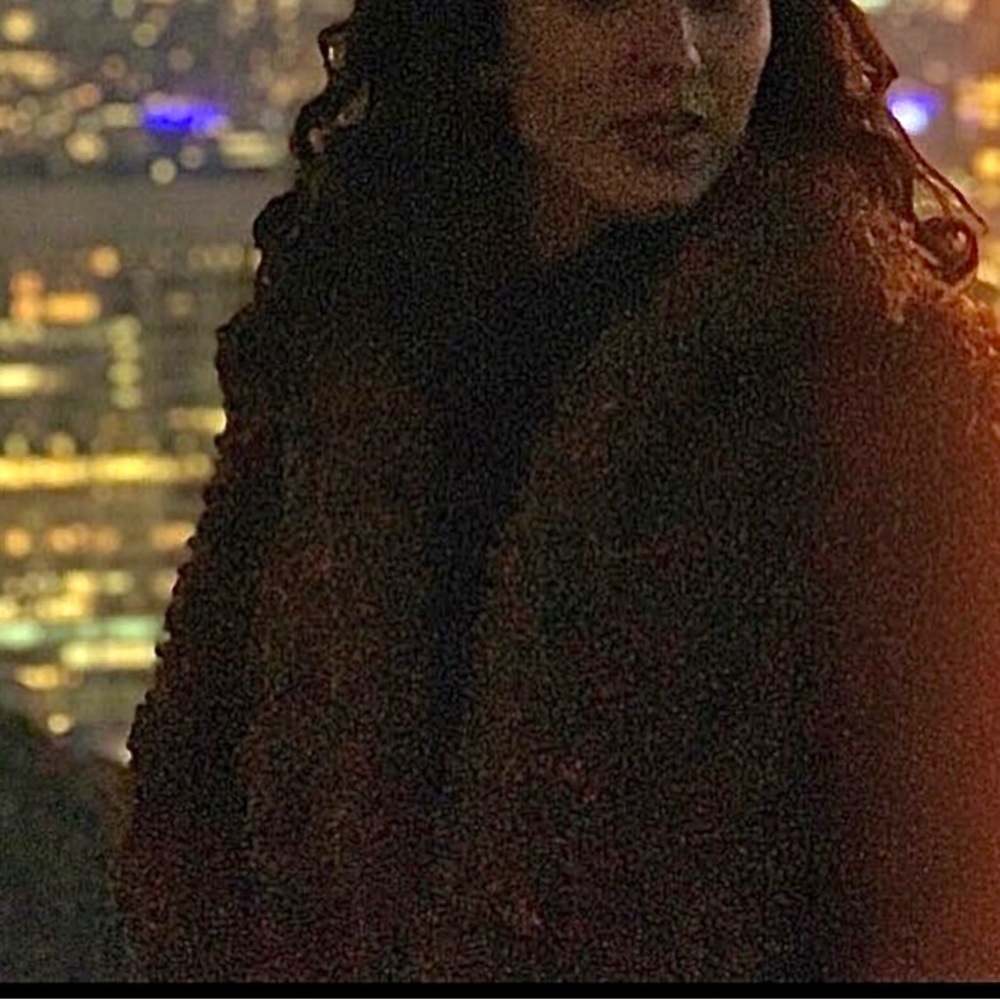 Zara Copper Outerwear Curly Teddy Fur-like Coat in Size Small